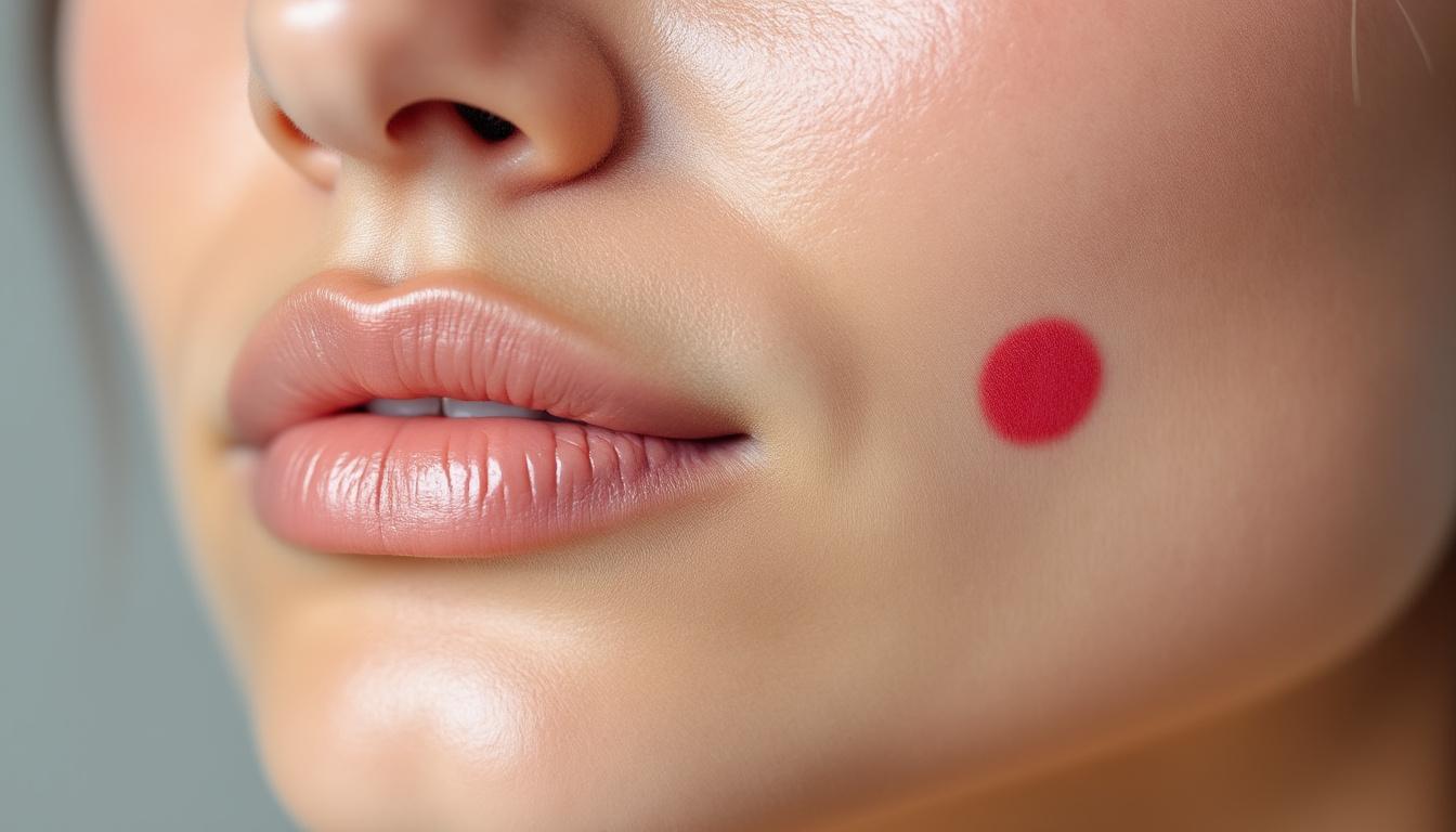 Tache rouge peau sans démangeaison photos